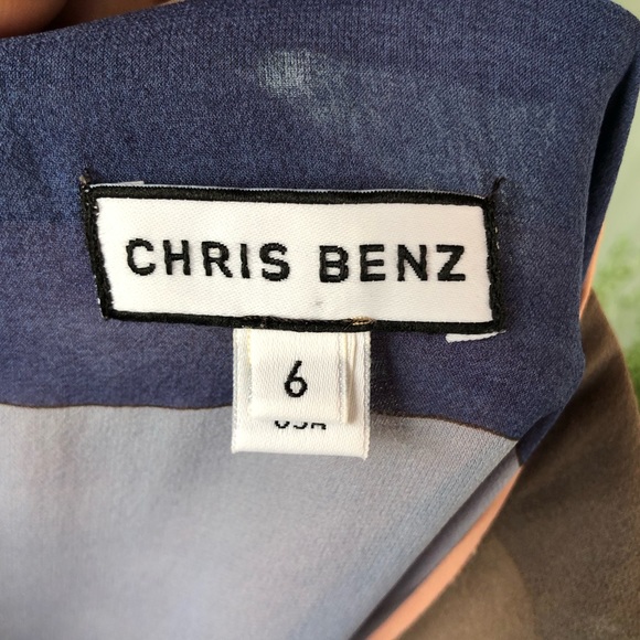 Chris Benz x Anthropologie 100% Silk Striped Dress Asymmetrical - Picture 3 of 13